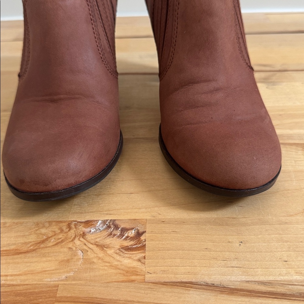 Clarks Brown Heeled Boots for Women - Picture 3 of 6